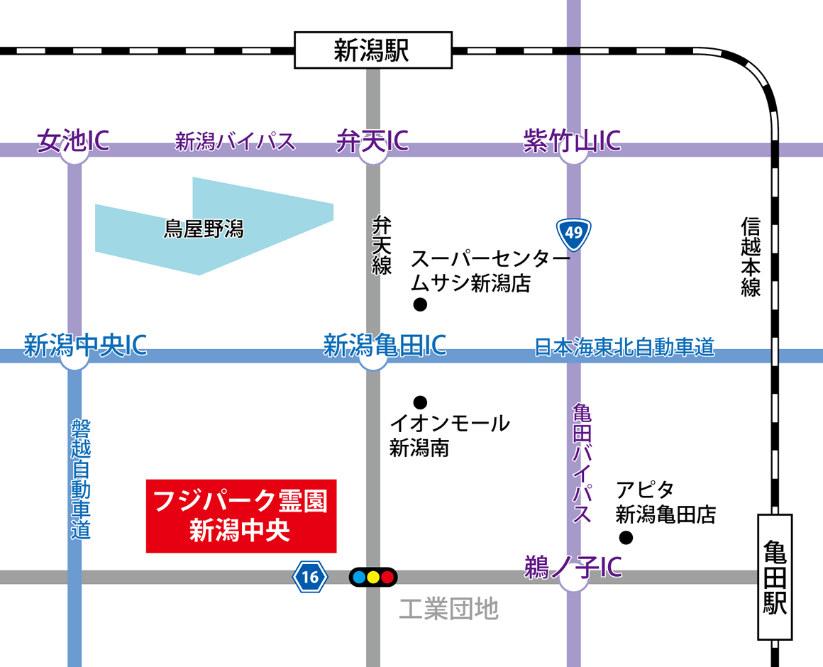 フジパーク霊園新潟中央　マップ